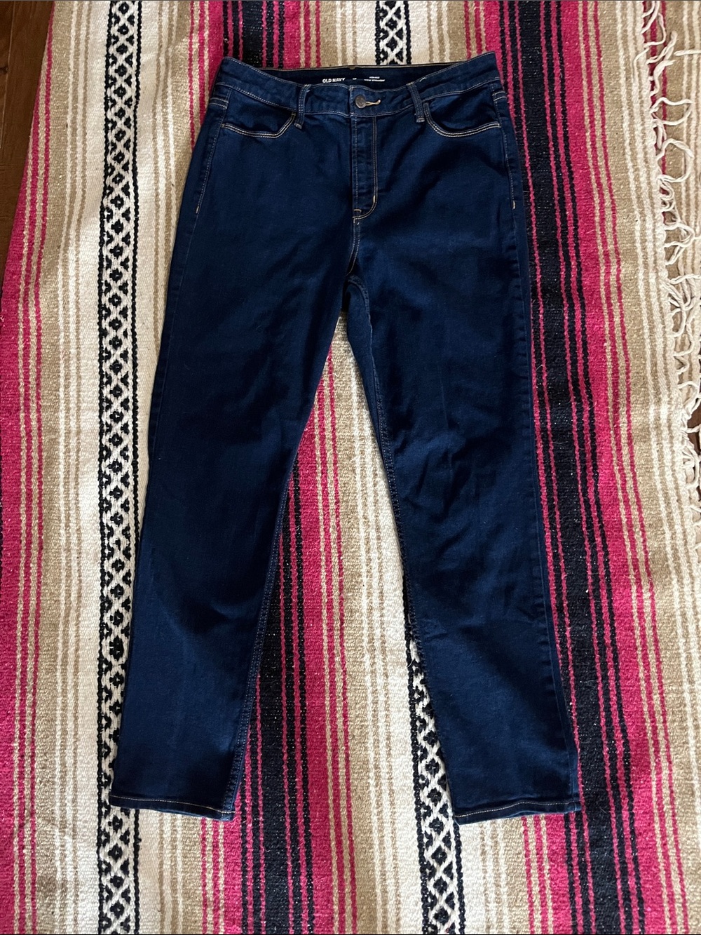 Old Navy Dark Indigo Women's high rise WOW straight leg Jeans